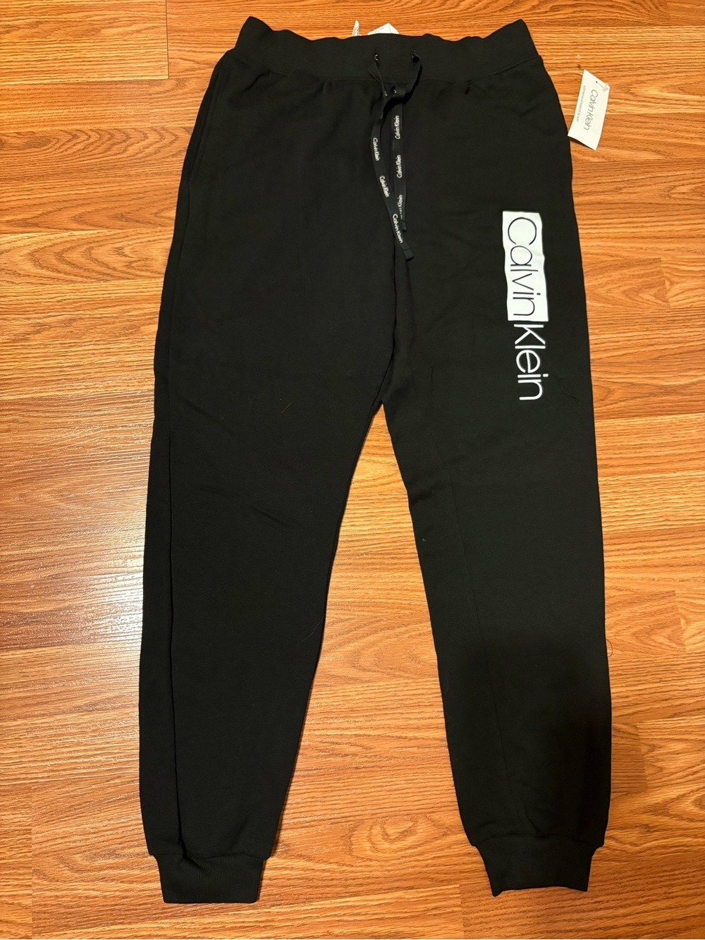 Calvin Klein Kids Black Logo Joggers with White Branding NWT (Medium)